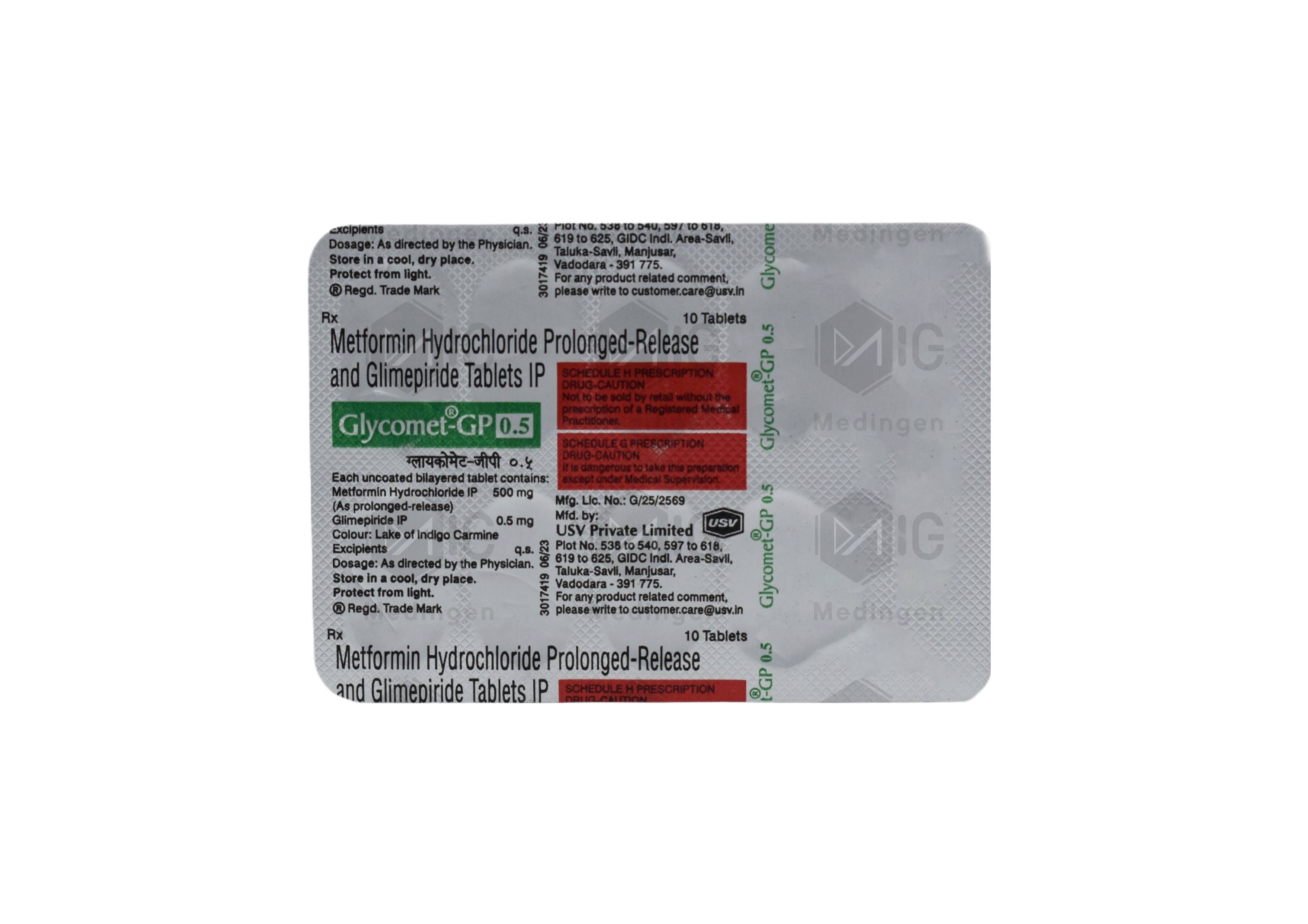 GLYCOMET GP 0.5